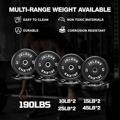 JELENS SR01 Smith Machine, 2000LBS Multi-Function Power Cage with LAT Pulldown System, All-in-One Home Gym Squat Rack with Smith Bar and Training Attachments for Full Body Workouts