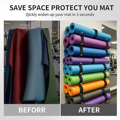 Yoga Mat Carrier Strap, Adjustable Thick Straps Sling for Carrying Large Mats, Stretching Band