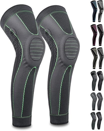 Full Leg Sleeves Long Compression Leg Sleeve Knee Sleeves Protect Leg, for Man Women Basketball, Arthritis Cycling Sport