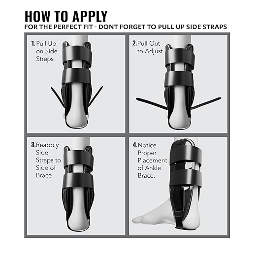 AnklePro Air Cushion Stirrup Ankle Stabilizer Brace - Removable Cold Therapy 3-Strap Rigid Stirrup Ankle Splint w/Gel Pad for Women & Men - Lateral Support for Stability, Black, Small
