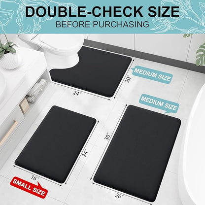 Smiry Memory Foam Bath Mat 30x20, Extra Soft and Absorbent Bathroom Mats