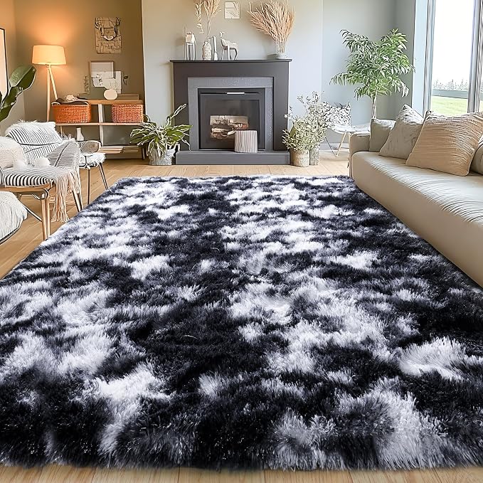 Area Rugs for Living Room 6x9, Ultra Soft Fluffy Rug for Bedroom, Modern Shaggy