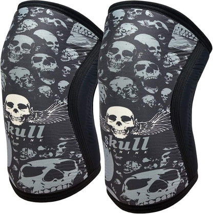 Knee Sleeves (1 Pair), 7mm Neoprene Compression Knee Braces, Great Support for Cross Training, Weightlifting, Powerlifting, Squats, Basketball and More