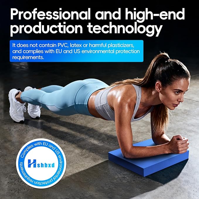 Professional Balance Pad, Nonslip Foam Exercise Balance Pad Cushion for Physical Therapy, Foam Balance Mat for Exercise, Yoga, Fitness, Stability Training and Stretching