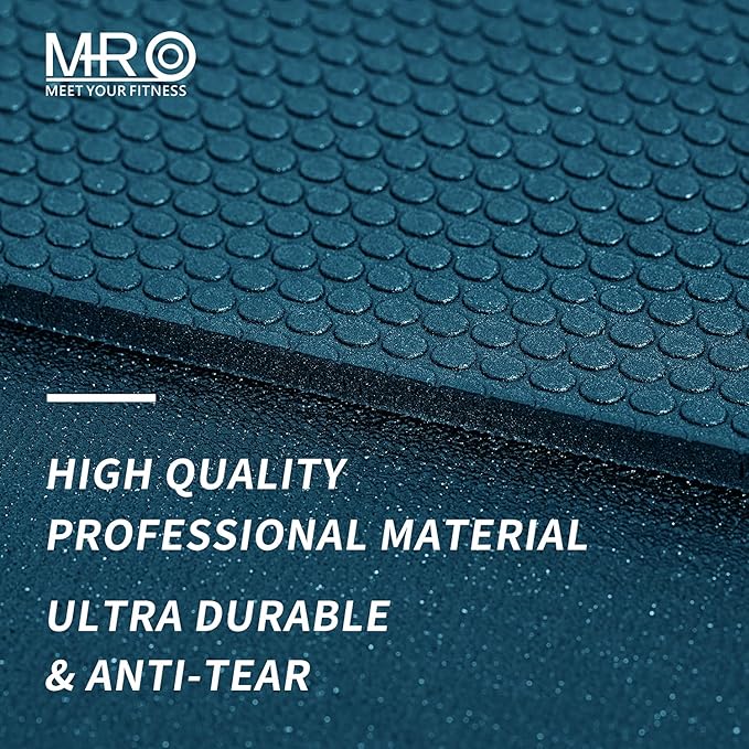 MRO Extra Large Exercise Mat For Home Gym, 15'x6'/12'x6'/9'x6'(7mm) Workout Mats for Gym Flooring, Non-Slip, Extra Thick Durable Cardio Mat, Ideal for Plyo, Weights, MMA, Jump Rope -Shoe Friendly