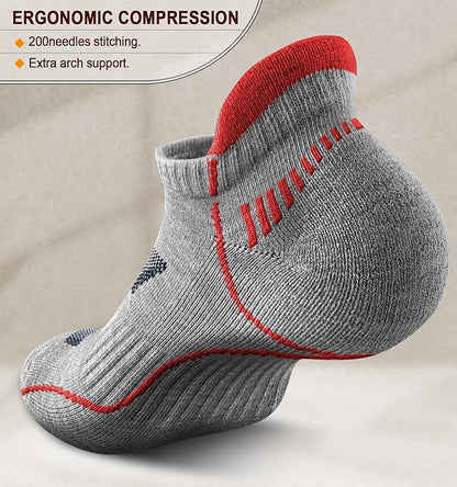 BULLIANT Men Running Socks,Active Ankle Socks No Show For Men With Cushioned Footbed Arch Support Breathable Wicking