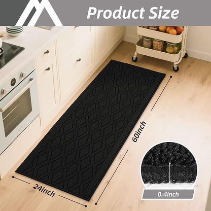COSY HOMEER-Kitchen-Rugs-Non-Slip-Washable 24"x60" Absorbent Kitchen Runner