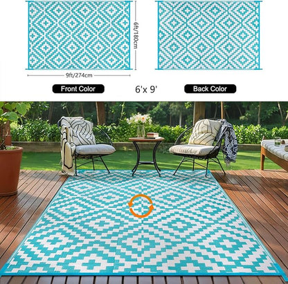 Outdoor Patio Plastic Straw Rug