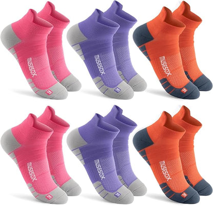 Ankle Compression Socks for Women and Men,Low Cut Compression Running Socks with Arch Support(6 Pairs)Best for Sports,Travel