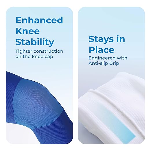 LP 647 Knee Brace For Arthritis Pain, Knee Pain Relief, Injury Recovery - Knee Sleeve For Weightlifting, Basketball, Hiking, Biking, Running, For Men Women (Dark Blue, S, 1pcs)