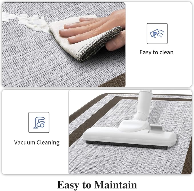 Mattitude Kitchen Mats Set of 2 Cushioned Anti-Fatigue Non-Skid Rug Sets