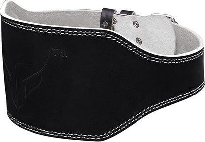 Mytra Fusion 6 inch Leather Weight Lifting Belt courted power lifting back support belt weight lifting belt men women weight lifting belt lever weight lifting powerlifting belt