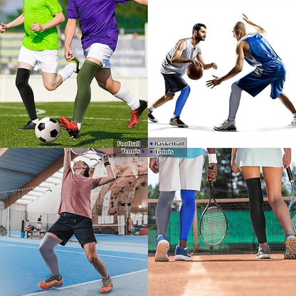 Tatuo Leg Sleeves Compression Long Knee Sleeve UV Protect for Men Women Sport Basketball Football