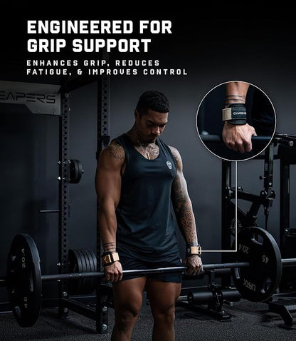 Gymreapers GripLink D-Ring Lifting Wrist Straps