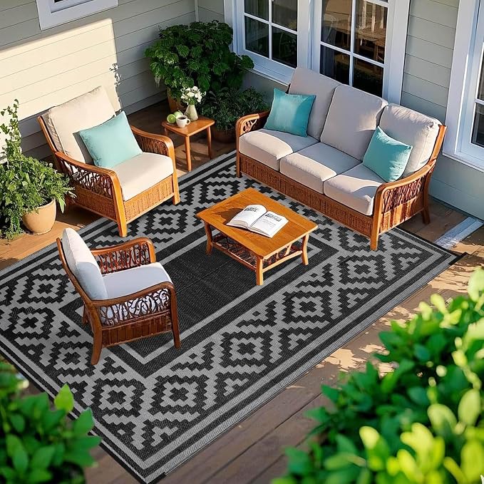Outdoor Patio Plastic Straw Rug