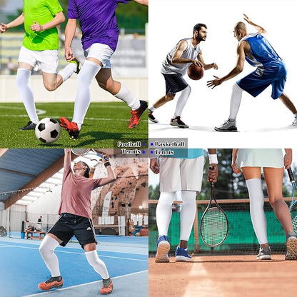 Skylety Leg Sleeves Compression Long Knee Sleeve UV Protect for Men Women Sport Basketball Football