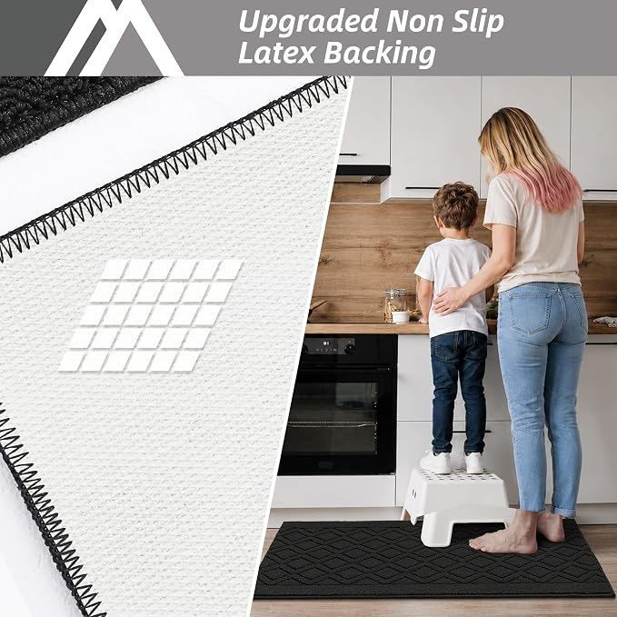 COSY HOMEER-Kitchen-Rugs-Non-Slip-Washable 24"x60" Absorbent Kitchen Runner