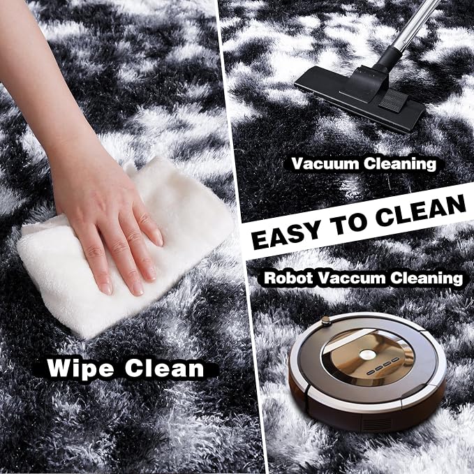 Area Rugs for Living Room 6x9, Ultra Soft Fluffy Rug for Bedroom, Modern Shaggy