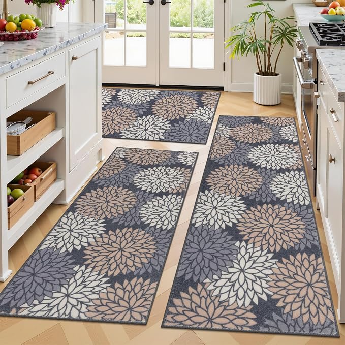 Ileading Boho Kitchen Rugs Sets 3 Piece
