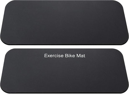 TOBWOLF 2PCS Non-Slip Mat Compatible with Peloton Bike, Concept 2 Rowing Machine, Exercise Bike Mat, Mat Protect Hardwood Floor Carpet for Home Gym, Workout Mat for Bike Trainer, Stationary Spin Bike
