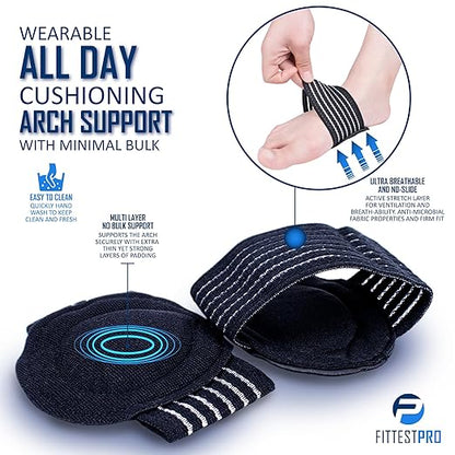 Plantar Fasciitis Foot Pain Relief 14-Piece Kit – Premium Planter Fasciitis Support, Gel Heel Spur & Therapy Wraps, Compression Socks, Foot Sleeves, Arch Supports, Heel Cushion Inserts & Grips