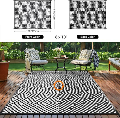 Outdoor Patio Plastic Straw Rug