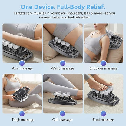 16 Head Massage Gun Deep Tissue, Percussion Massager with 3 Modes 30 Levels Quiet Powerful Motor for Muscle Recovery Pain Relief Back Neck Shoulders Home Gym Office