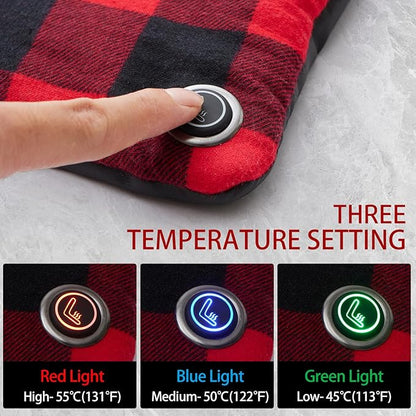 24x20Inch Stadium Seat Heating Pad, Battery Heated Outdoor Chair Cushion for Camping,Stadium,Office or Home, (Battery NOT Included).
