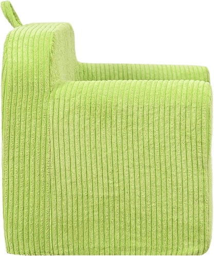 Kids Sofa, 2-in-1 Comfy Toddler Couch,Soft Sherpa Fold Out Toddler Chair for Boys and Girls (Green)