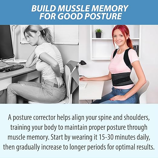 ORTONYX Back Brace Posture Corrector Clavicle and Shoulder Support for Men and Women, Upper Back Pain Relief - Scoliosis, Hunchback, Hump, Thoracic, Spine Corrector/8247