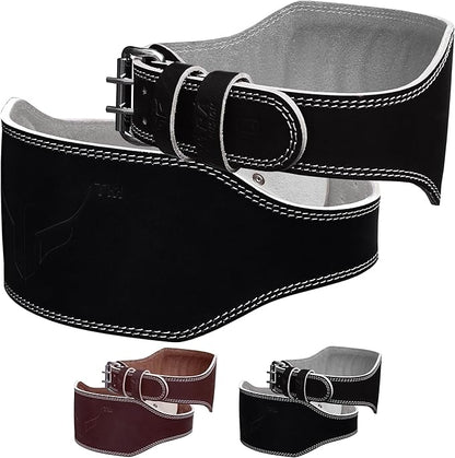 Mytra Fusion 6 inch Leather Weight Lifting Belt courted power lifting back support belt weight lifting belt men women weight lifting belt lever weight lifting powerlifting belt