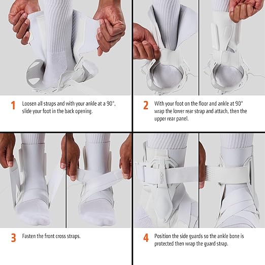 Shock Doctor L3 ZR Ankle Brace Right White S