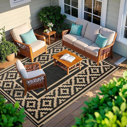 Outdoor Patio Plastic Straw Rug