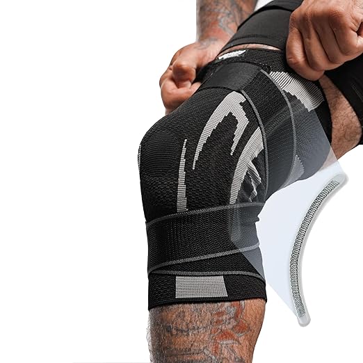 Anaconda Fightwear Stabilizer Knee Brace (Large) - Compression Support Sleeve with Spring Stabilizers for Shock Absorption & Joint Health - Fits Left or Right Leg - Ideal for Athletes - 2 Pack