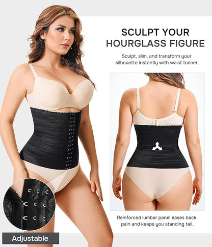 Eleady Waist Trainer for Women Corset Shapewear Tummy Control Adjustable Belly Binder Post Partum