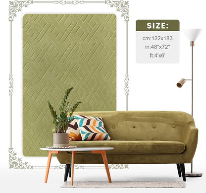 Macgace Ultra Soft Green Area Rug