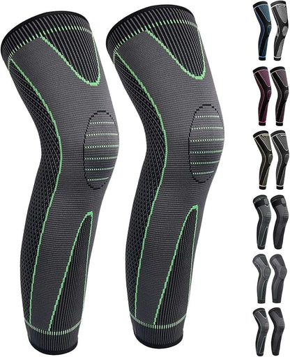 Full Leg Sleeves Long Compression Leg Sleeve Knee Sleeves Protect Leg, for Man Women Basketball, Arthritis Cycling Sport