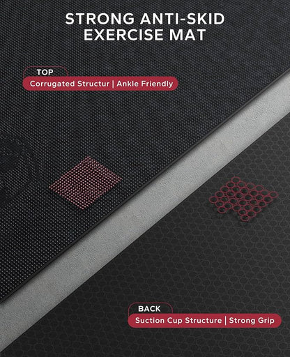 HAPBEAR Large Exercise Mat-7'x5'/6'x8'/6'x9'/6'x10'/6'x12'x8mm(1/3"),Non-Slip, Ultra Durable, Thick Workout Mat for Home Gym Flooring Cardio, Yoga for Fitness, High-Density, Shoes-Friendly