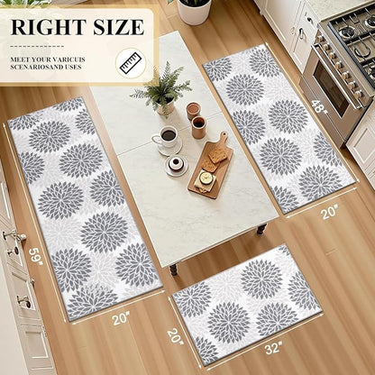 Ileading Boho Kitchen Rugs Sets 3 Piece