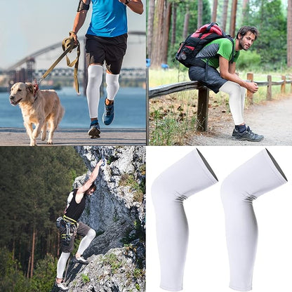 Skylety Leg Sleeves Compression Long Knee Sleeve UV Protect for Men Women Sport Basketball Football