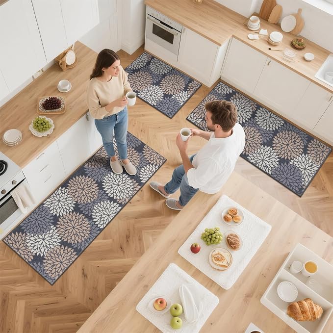 Ileading Boho Kitchen Rugs Sets 3 Piece