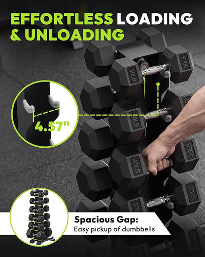 HANDBODE Dumbbell Rack A Frame Weight Rack Stand Dumbbell Weight Storage for Home Gym, Space-Saving Weight Stand for Home Gym
