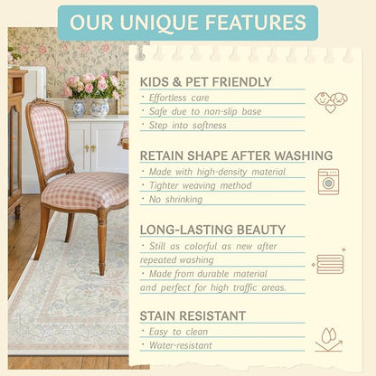 Soft Washable Runner Rug 2x6 Non Slip