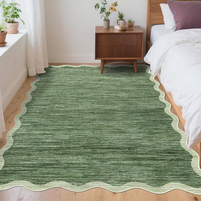 GarveeHome Scalloped Area Rug 4x6