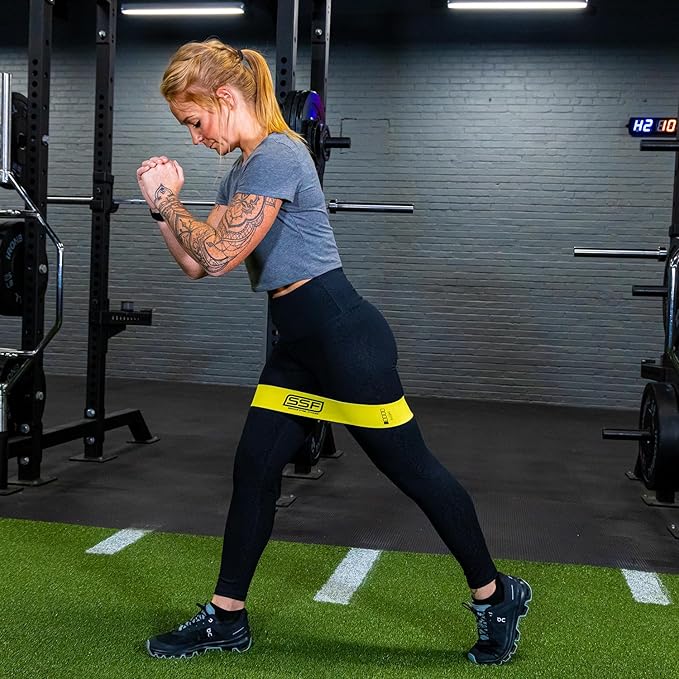 Serious Steel Fitness Fabric Mini Loop Non-Slip Resistance Band Set | Warm-Up, Physical Therapy, Glute Training, Speed and Agility Exercise Bands