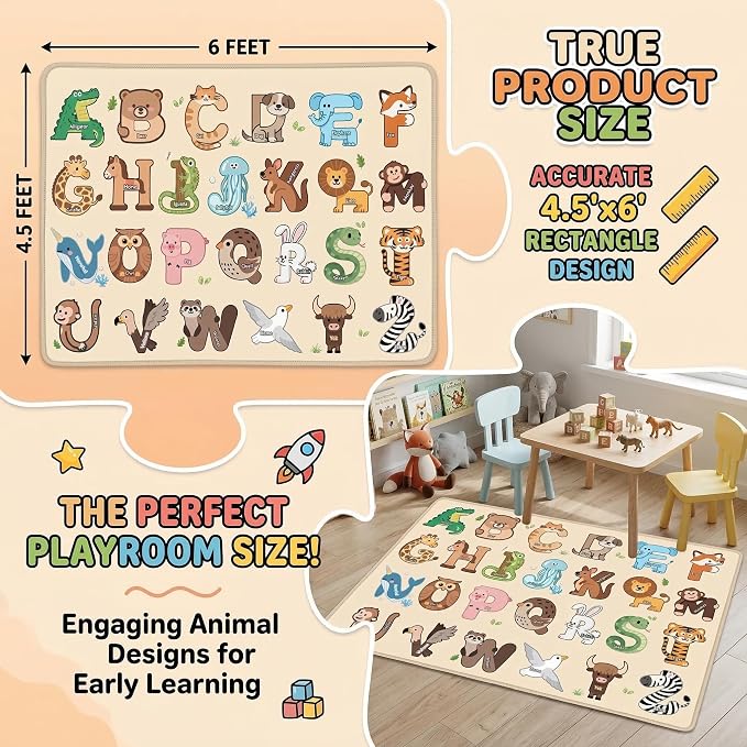 ABC Rugs for Kids Playroom
