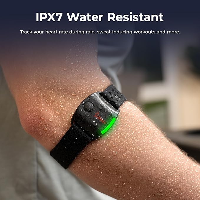 Sunny Health & Fitness Heart Rate Monitor Armband with LED Indicator, Step Counter - HR200