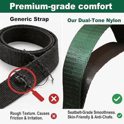 Acozycoo Stretching Strap with Loops for Physical Therapy,Yoga Strap for Stretching,Home Workout,Pilate & Flexibility Training,Non-Elastic Exercise Stretch Band for Hamstring,Leg Stretcher Belt,Flexibility Fascia