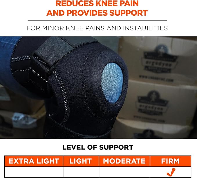 Ergodyne Large Black ProFlex 620 Neoprene Knee Sleeve