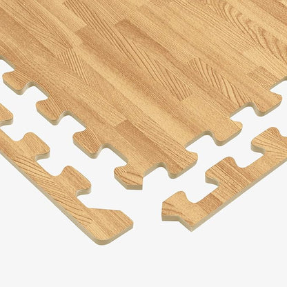 Forest Floor 3/8 Inch Thick Printed Foam Tiles, Premium Wood Grain Interlocking Foam Floor Mats, Anti-Fatigue Flooring – Stylish Flooring Solution